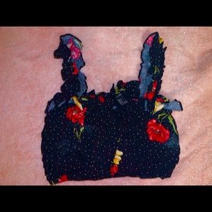 Floral Ruffled Crop Top